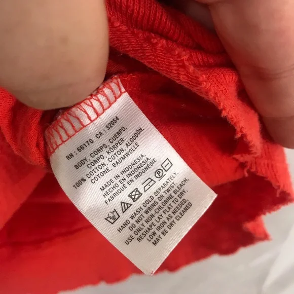 Anthropologie Orange Gauze Circle Tee Shirt Top - Picture 5 of 6